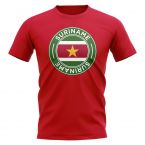 Suriname Football Badge T-Shirt (Red)
