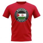 Western Sahara Football Badge T-Shirt (Red)