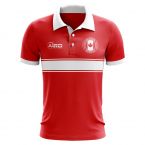 Canada Concept Stripe Polo Shirt (Red)