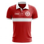 Hong Kong Concept Stripe Polo Shirt (Red)