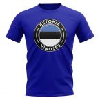 Estonia Football Badge T-Shirt (Royal)