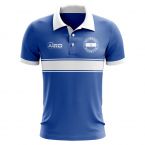 Nicaragua Concept Stripe Polo Shirt (Blue)