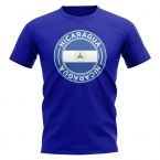 Nicaragua Football Badge T-Shirt (Royal)