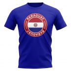 Paraguay Football Badge T-Shirt (Royal)