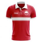 Poland Concept Stripe Polo Shirt (Red)
