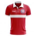 Puerto Rico Concept Stripe Polo Shirt (Red)