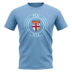 Fiji Football Badge T-Shirt (Sky)