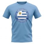 Uruguay Football Badge T-Shirt (Sky)