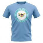 U.S Virgin Islands Football Badge T-Shirt (Sky)