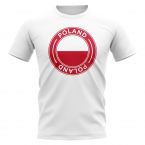 Poland Football Badge T-Shirt (White)