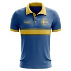 Sweden Concept Stripe Polo Shirt (Blue)