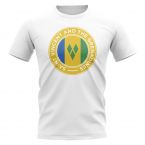 Saint Vincent Grenadines Football Badge T-Shirt (White)