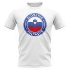 Slovenia Football Badge T-Shirt (White)