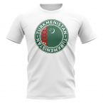 Turkmenistan Football Badge T-Shirt (White)