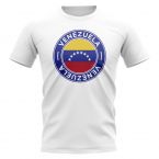 Venezuela Football Badge T-Shirt (White)