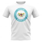 U.S Virgin Islands Football Badge T-Shirt (White)