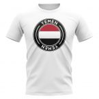 Yemen Football Badge T-Shirt (White)