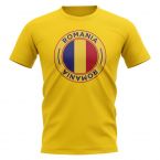 Romania Football Badge T-Shirt (Yellow)