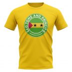 Sao Tome and Principe Football Badge T-Shirt (Yellow)