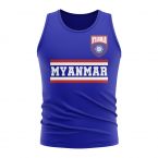 Myanmar Core Football Country Sleeveless Tee (Royal)