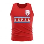 Nepal Core Football Country Sleeveless Tee (Red)