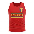 Romania Core Football Country Sleeveless Tee (Red)
