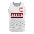 Poland Core Football Country Sleeveless Tee (White)
