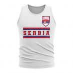 Serbia Core Football Country Sleeveless Tee (White)