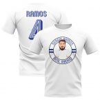 Sergio Ramos Real Madrid Illustration T-Shirt (White)