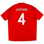England 2010-11 Away Shirt (Gerrard #4) (M) (Excellent) (Excellent)