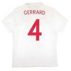 England 2009-10 Home Shirt (M) Gerrard #4 (Good)
