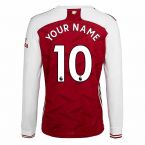 2020-2021 Arsenal Adidas Home Long Sleeve Shirt (Your Name)