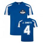 Javier Zanetti Milan Sport Training Jersey (Blue)