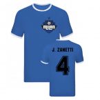 Javier Zanetti Milan Ringer TShirt (Blue)