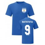 Gabriel Batistuta Argentina National Hero Tee (Blue)