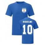 Juan Roman Riquelme Argentina National Hero Tee (Blue)