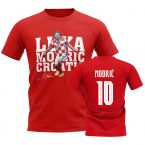 Luka Modric Croatia Player Tee (Red)