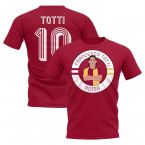 Francesco Totti Rome Illustration T-Shirt (Maroon)