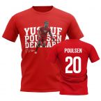 Yussuf Poulsen Denmark Player Tee (Red)