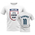 England Its Coming Home T-Shirt (Rashford 11) - White