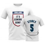 England Its Coming Home T-Shirt (Stones 5) - White