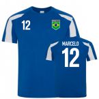 Brazil Sports Training Jersey (Marcelo 12)