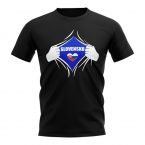 Slovakia Chest Badge T-Shirt (Black)