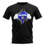 Moldova Chest Badge T-Shirt (Black)