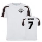Eden Hazard Real Madrid Sports Training Jersey (White/Black)