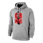 Ronaldo CR is COMING HOME footer with hood, grey
