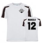 Marcelo Real Madrid Sports Training Jersey (White/Black)