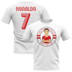 Cristiano Ronaldo Man United Illustration T-Shirt (White)