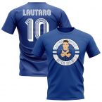 Lautaro Mart nez Inter Milan Illustration T-Shirt (Royal)
