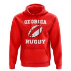 Georgia Rugby Ball Hoody (Red)